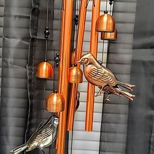 New Copper Multi Bird Windchime 36 inches New